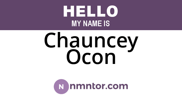 Chauncey Ocon