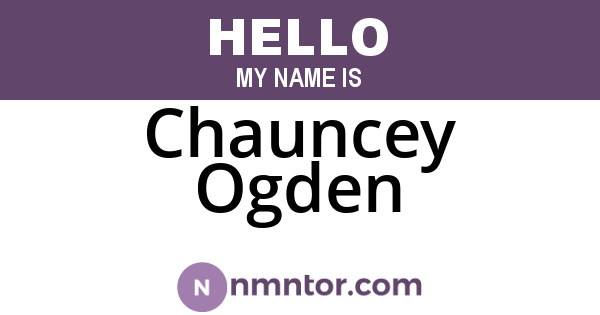 Chauncey Ogden