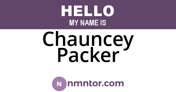 Chauncey Packer
