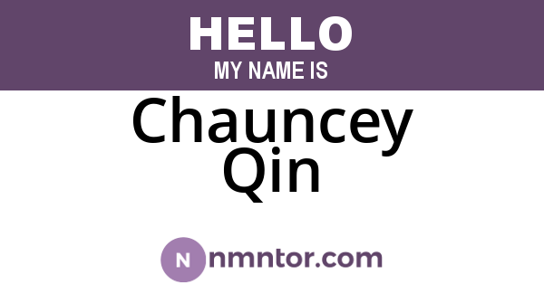 Chauncey Qin