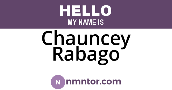 Chauncey Rabago