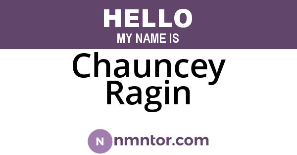 Chauncey Ragin