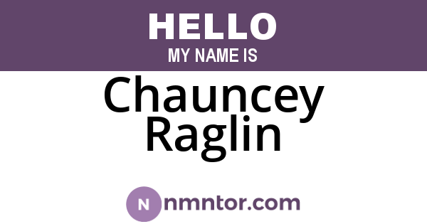 Chauncey Raglin