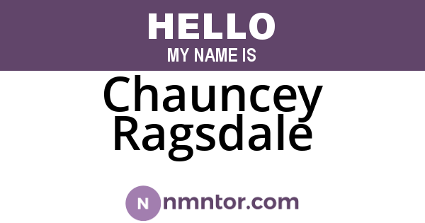 Chauncey Ragsdale