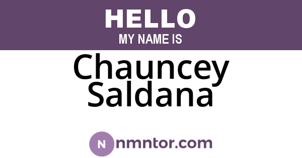Chauncey Saldana