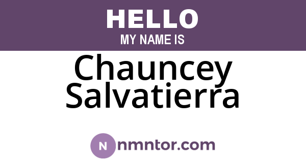 Chauncey Salvatierra