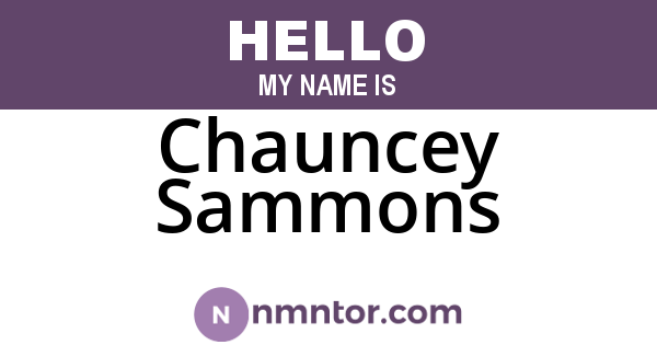 Chauncey Sammons