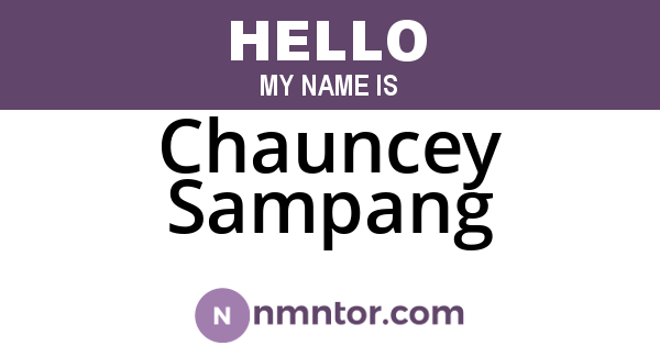 Chauncey Sampang