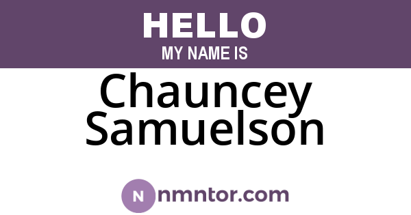 Chauncey Samuelson