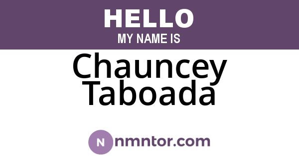 Chauncey Taboada