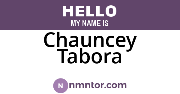 Chauncey Tabora