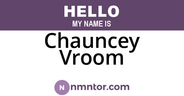 Chauncey Vroom