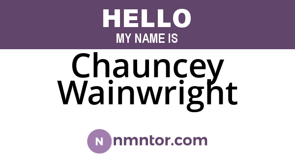 Chauncey Wainwright