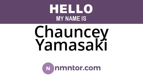 Chauncey Yamasaki
