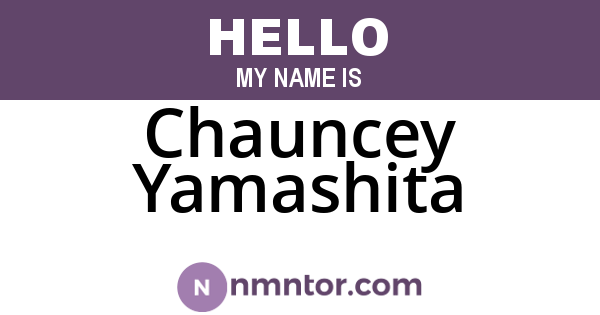 Chauncey Yamashita