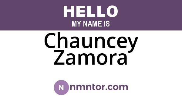 Chauncey Zamora