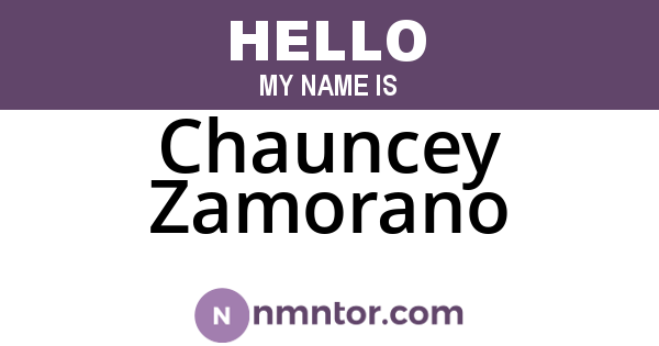 Chauncey Zamorano