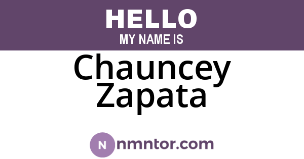 Chauncey Zapata