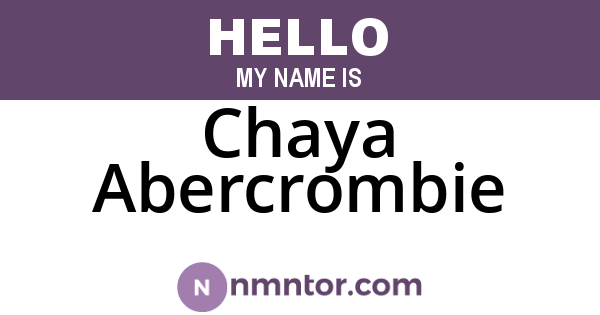 Chaya Abercrombie