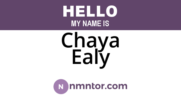 Chaya Ealy