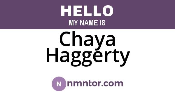 Chaya Haggerty