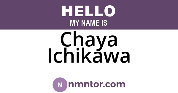 Chaya Ichikawa
