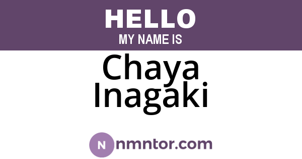 Chaya Inagaki