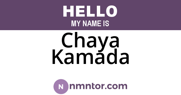 Chaya Kamada