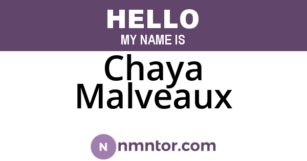 Chaya Malveaux