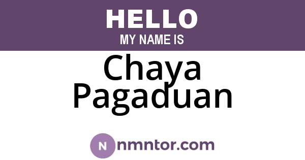 Chaya Pagaduan