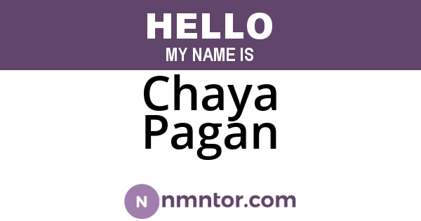 Chaya Pagan