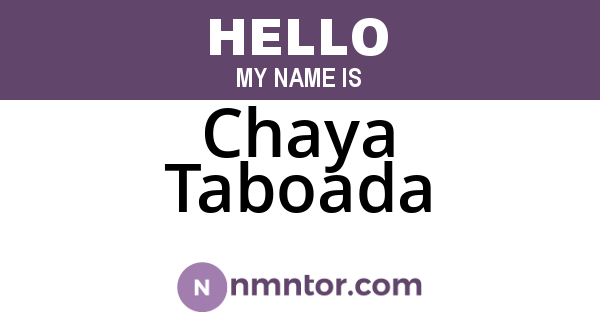Chaya Taboada