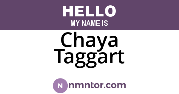 Chaya Taggart