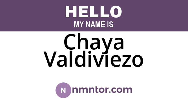 Chaya Valdiviezo