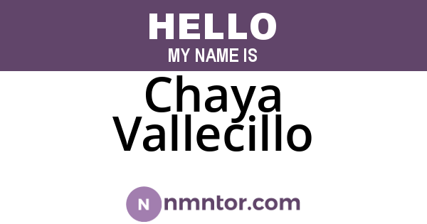 Chaya Vallecillo