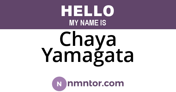 Chaya Yamagata