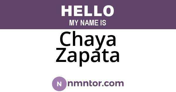 Chaya Zapata