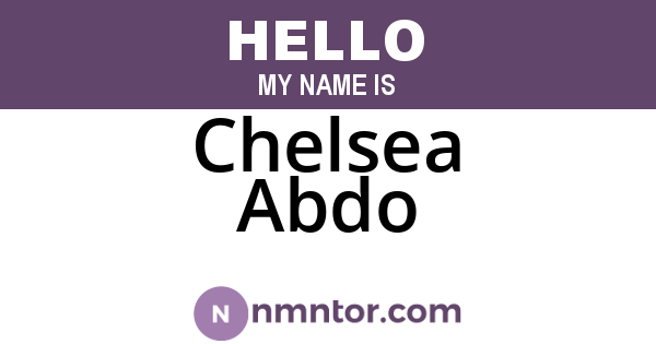 Chelsea Abdo