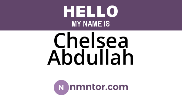 Chelsea Abdullah