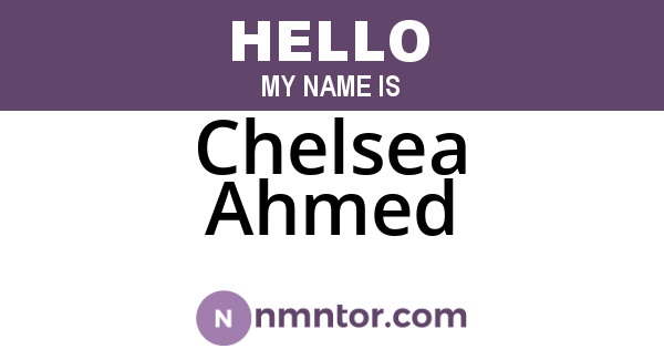 Chelsea Ahmed