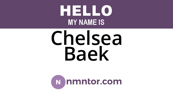 Chelsea Baek