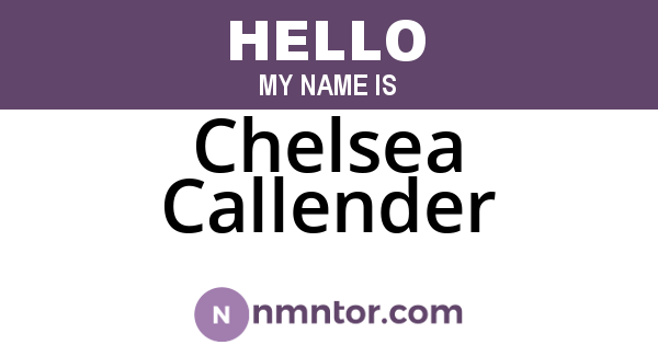 Chelsea Callender