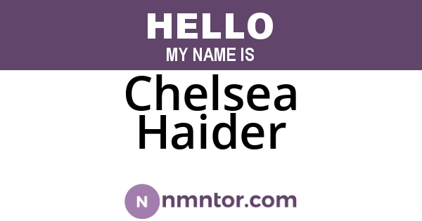 Chelsea Haider