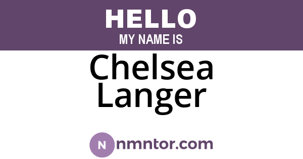 Chelsea Langer