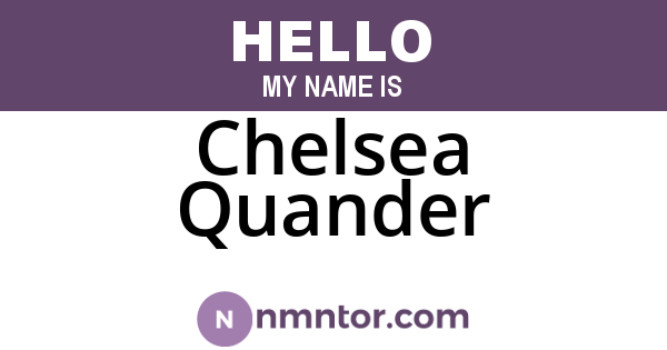Chelsea Quander