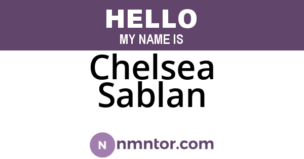 Chelsea Sablan