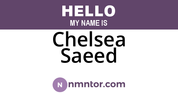 Chelsea Saeed