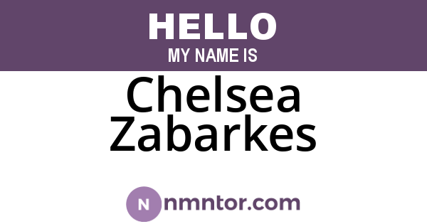 Chelsea Zabarkes