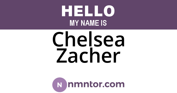 Chelsea Zacher