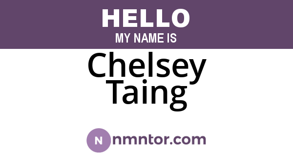 Chelsey Taing